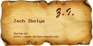 Zech Ibolya névjegykártya